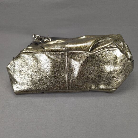 Coach Brooke Hobo Bag Metallic Gold Leather F17165 Slouchy Shoulder Purse Y2K - Picture 5 of 16